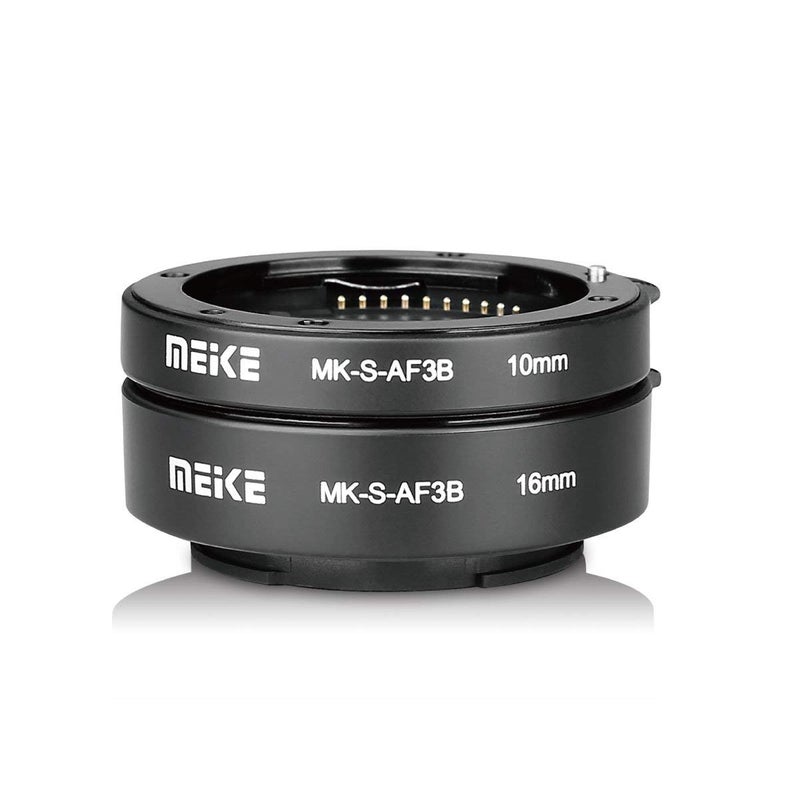 MEIKE MK-S-AF3B Plastic Auto Focus Macro Extension Tube Adapter Ring 10mm 16mm for Sony E-Mount FE-Mount Mirrorless Camera A7 A7M2 NEX3 MEX5 NEX6 NEX7 A5000 A6000 A6300 A6500 A9 etc (S-AF-3B) - Image 4